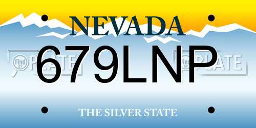679LNP Nevada License Plate