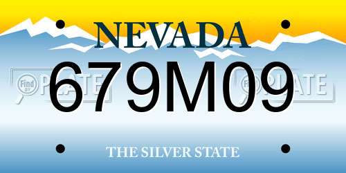 679M09 Nevada License Plate