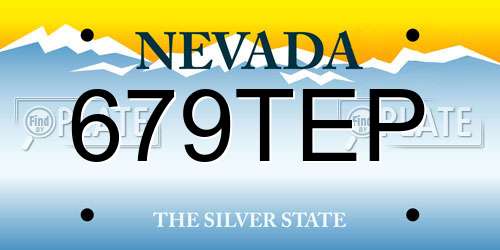 679TEP Nevada License Plate