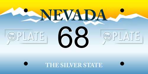 68 Nevada License Plate