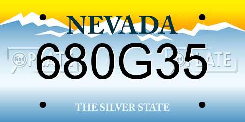 680G35 Nevada License Plate