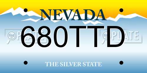 680TTD Nevada License Plate