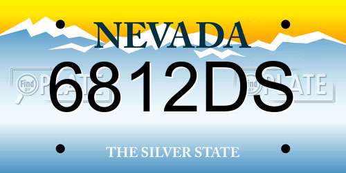 6812DS Nevada License Plate