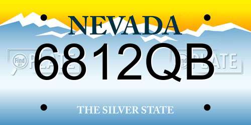 6812QB Nevada License Plate