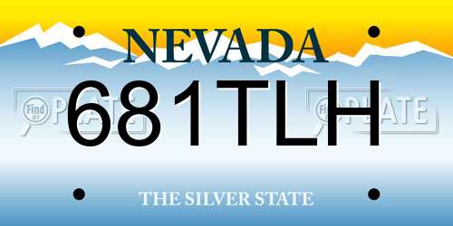 681TLH Nevada License Plate