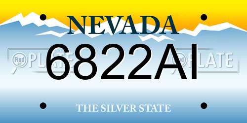 6822AI Nevada License Plate