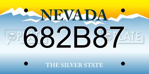 682B87 Nevada License Plate