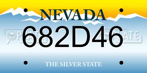 682D46 Nevada License Plate