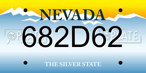 682D62 Nevada License Plate
