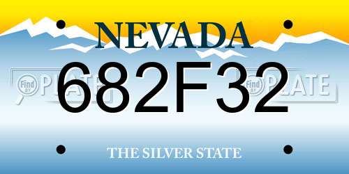 682F32 Nevada License Plate