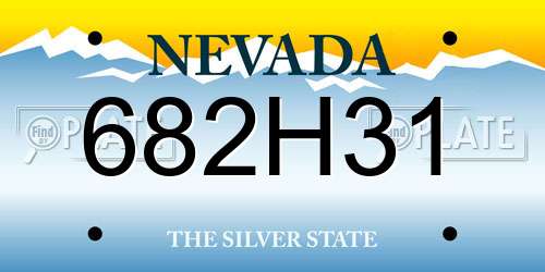 682H31 Nevada License Plate