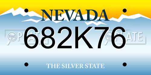682K76 Nevada License Plate