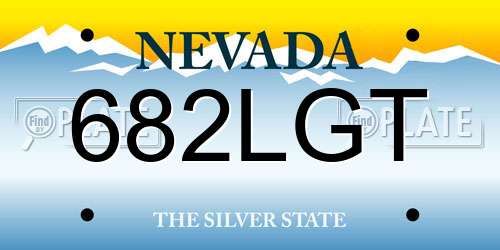 682LGT Nevada License Plate