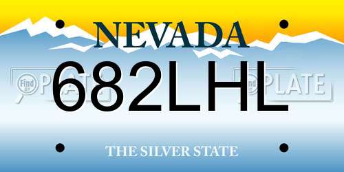 682LHL Nevada License Plate