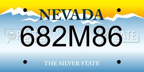 682M86 Nevada License Plate