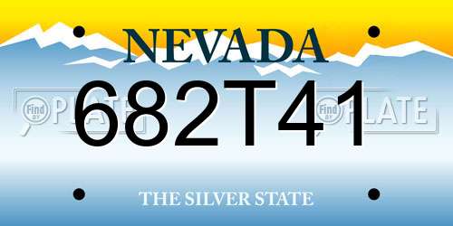 682T41 Nevada License Plate