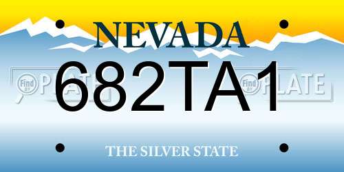 682TA1 Nevada License Plate