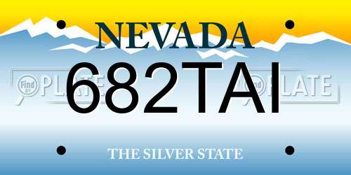 682TAI Nevada License Plate