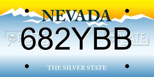 682YBB Nevada License Plate