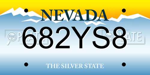 682YS8 Nevada License Plate