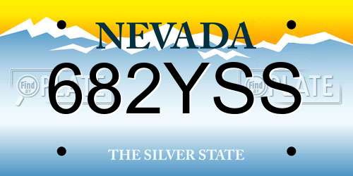 682YSS Nevada License Plate