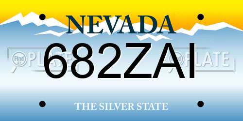 682ZAI Nevada License Plate