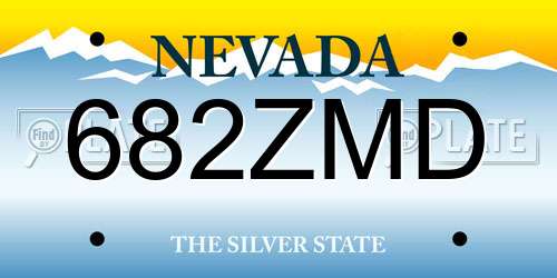 682ZMD Nevada License Plate