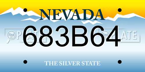 683B64 Nevada License Plate