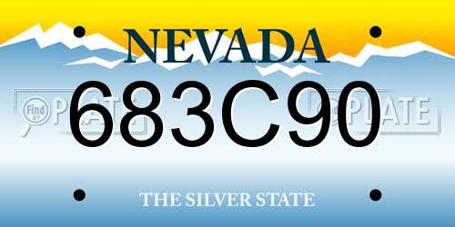 683C90 Nevada License Plate