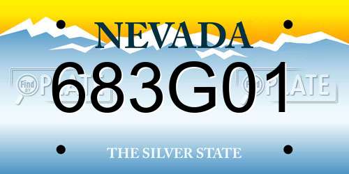 683G01 Nevada License Plate