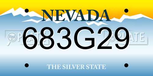 683G29 Nevada License Plate