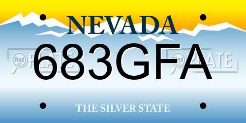 683GFA Nevada License Plate