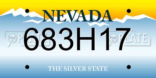 683H17 Nevada License Plate