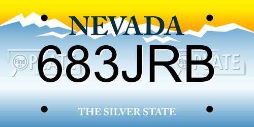 683JRB Nevada License Plate