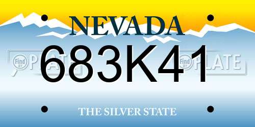 683K41 Nevada License Plate