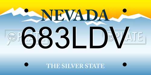 683LDV Nevada License Plate