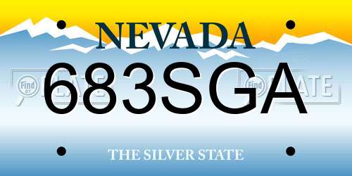 683SGA Nevada License Plate