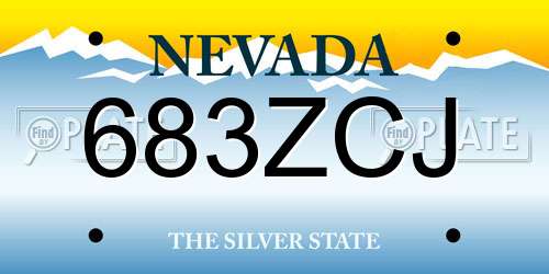 683ZCJ Nevada License Plate