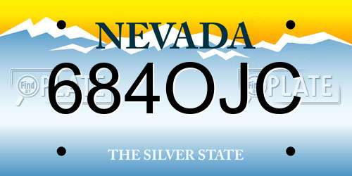 684OJC Nevada License Plate