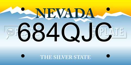 684QJC Nevada License Plate