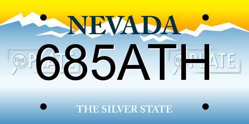 685ATH Nevada License Plate