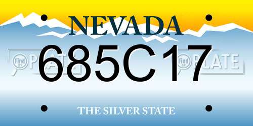 685C17 Nevada License Plate