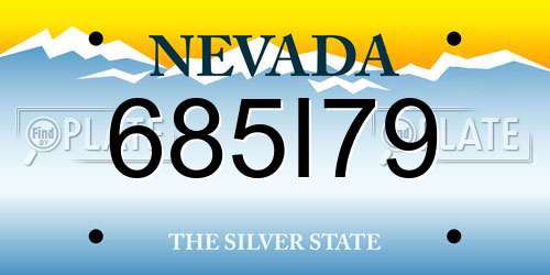 685I79 Nevada License Plate