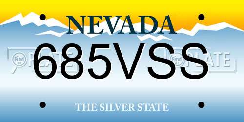 685VSS Nevada License Plate