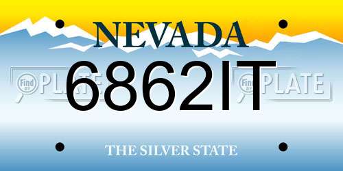 6862IT Nevada License Plate