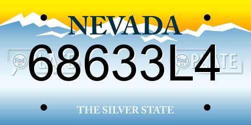 68633L4 Nevada License Plate