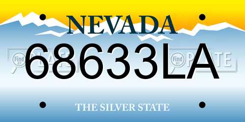 68633LA Nevada License Plate