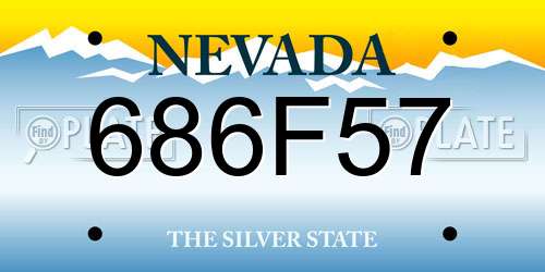 686F57 Nevada License Plate
