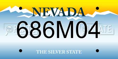 686M04 Nevada License Plate