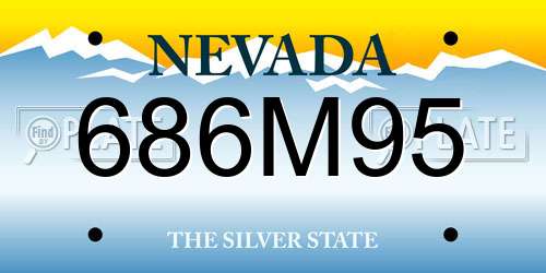 686M95 Nevada License Plate